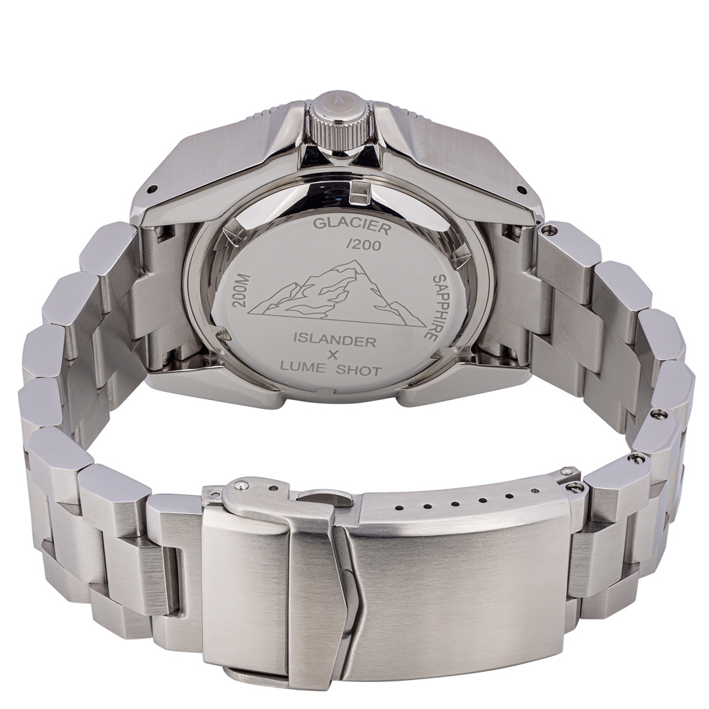 GLACIER GMT - Limited Edition LUME SHOT x ISLANDER Watch | WatchinTyme