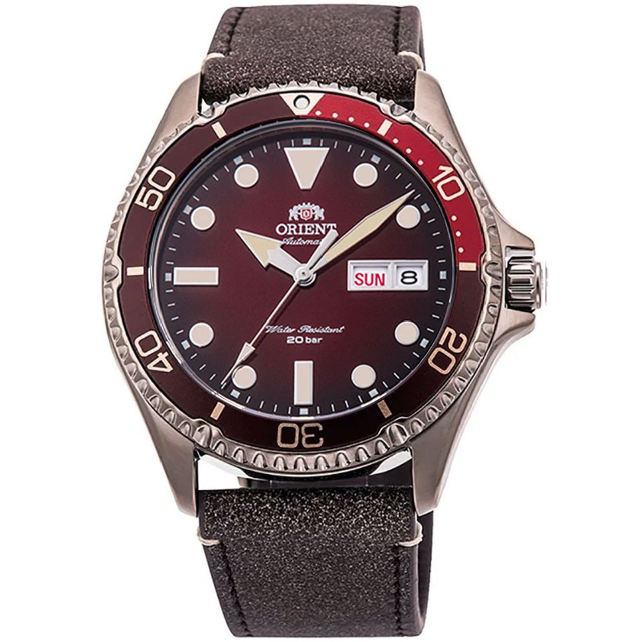 オリエント　RA−AA0813R19B Orient Vintage-Inspired Automatic Dive Watch with a Maroon