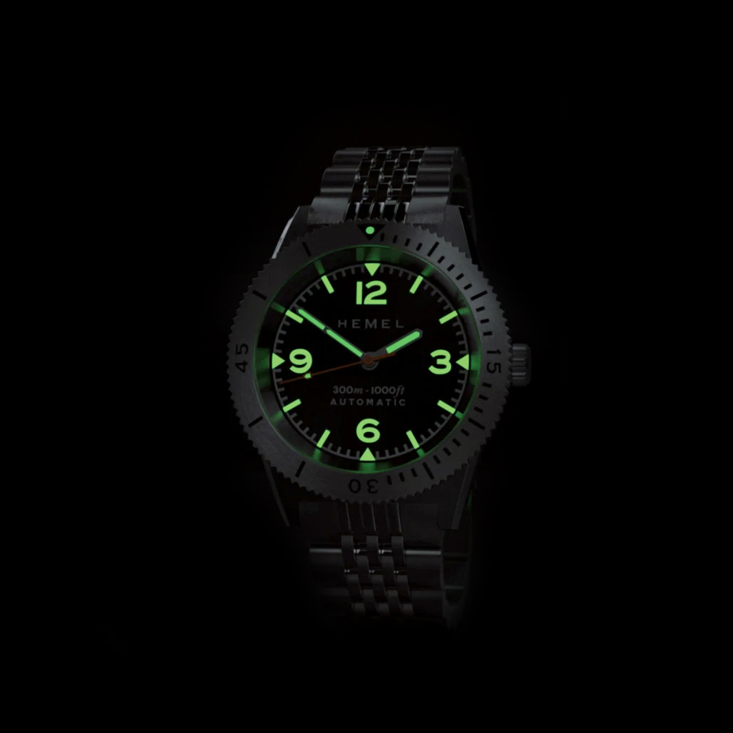 Hemel Sea Dart Automatic Dive Watch with Black Dial #HD3