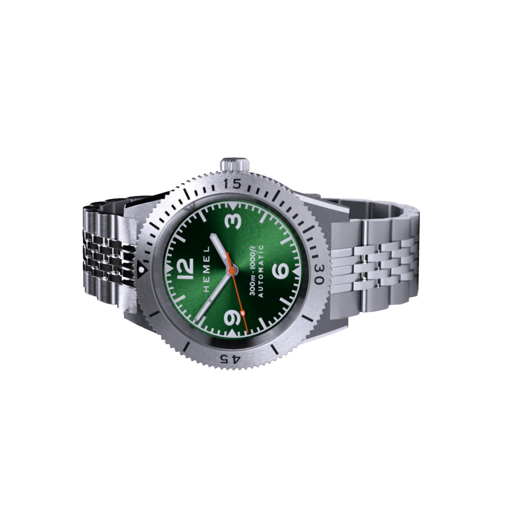 Hemel Sea Dart Automatic Dive Watch with Green Dial #HD3JUN
