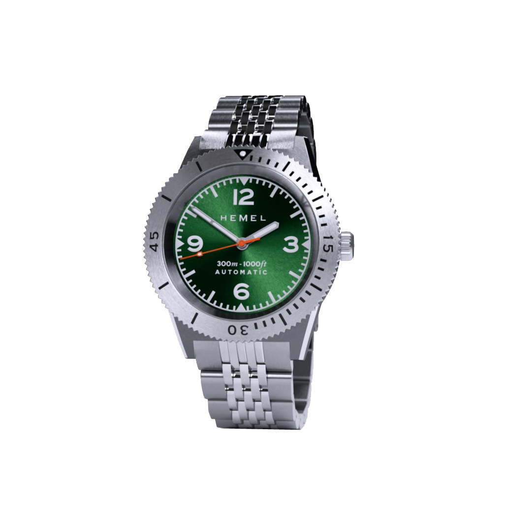 Hemel Sea Dart Automatic Dive Watch with Green Dial #HD3JUN