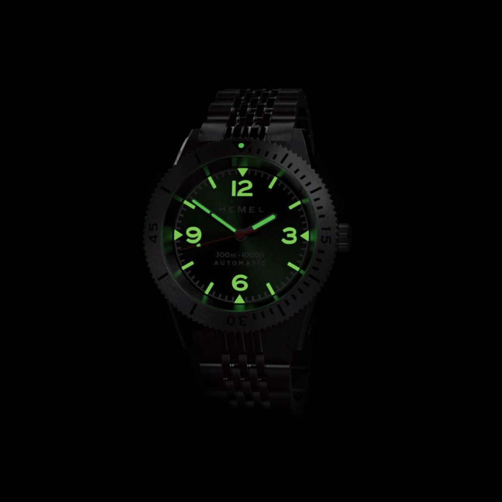 Hemel Sea Dart Automatic Dive Watch with Green Dial #HD3JUN