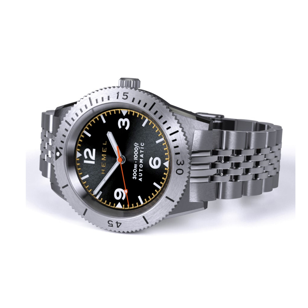 Hemel Sea Dart Automatic Dive Watch with Black Gilt Dial #HD3GT