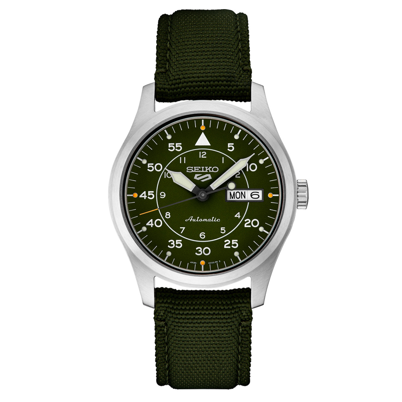 Seiko 5 Sports Automatic Field Watch with Green Dial