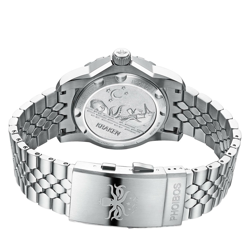 Phoibos Kraken 300 Meter Automatic Dive Watch with Sunray Blue
