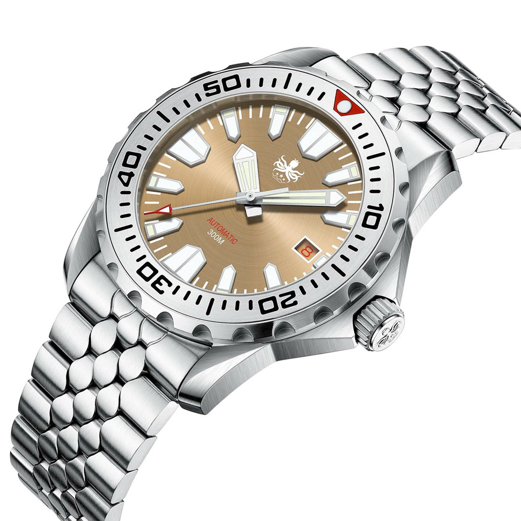 Phoibos Kraken 300 Meter Automatic Dive Watch with Sunray
