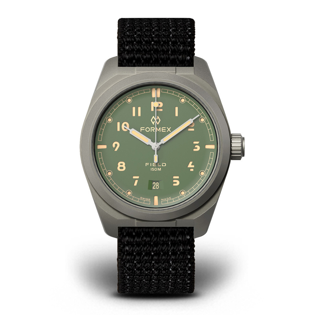 プリズムウォッチ Formex Swiss Automatic Field Watch with Sage Green Dial and Velcro