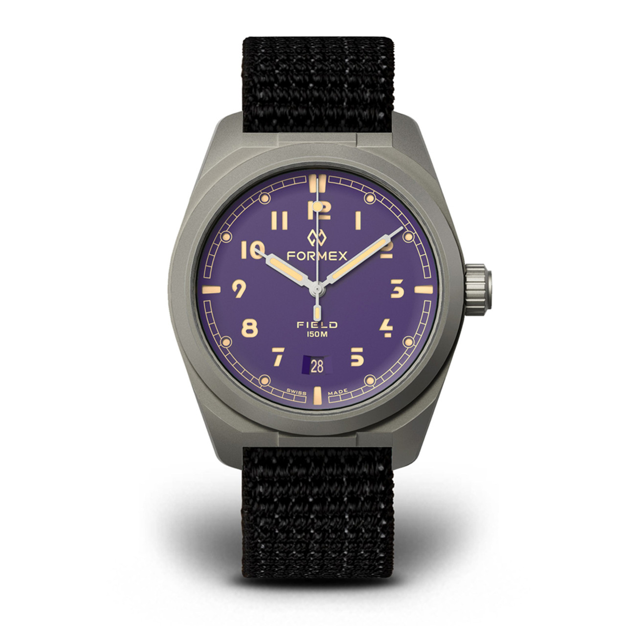 Formex Swiss Automatic Field Watch with Ultra-Violet Dial
