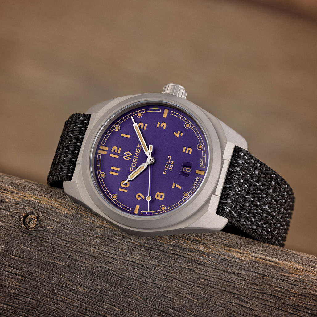 Formex Swiss Automatic Field Watch with Ultra-Violet Dial