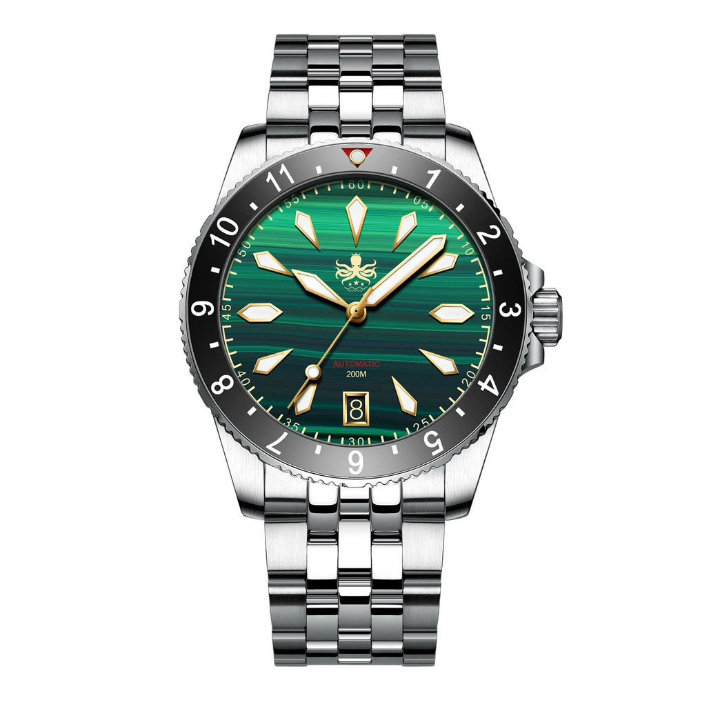 時計 PHOIBOS automatic Phoibos Voyager Automatic Dive Watch with Malachite Green Dial #PY035A
