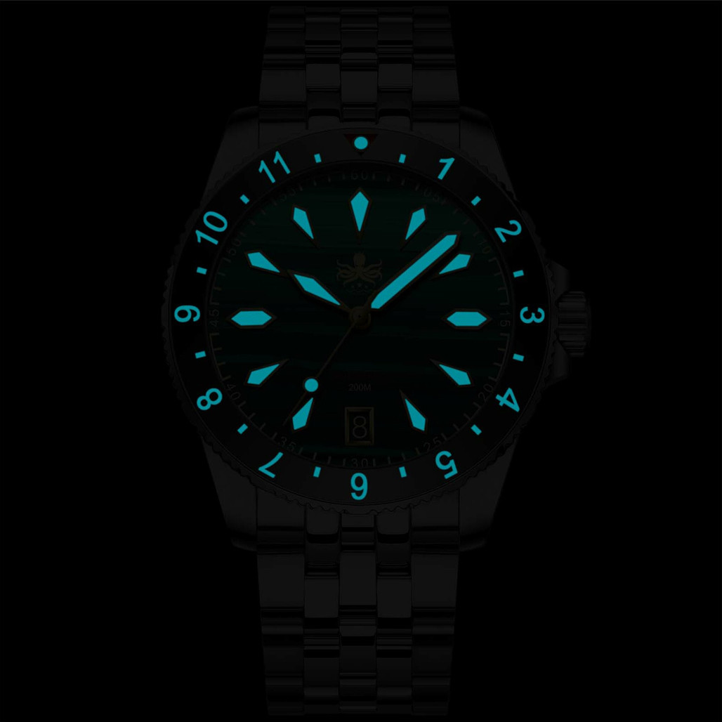 Phoibos Voyager Automatic Dive Watch with Black Gilt Dial #PY035C