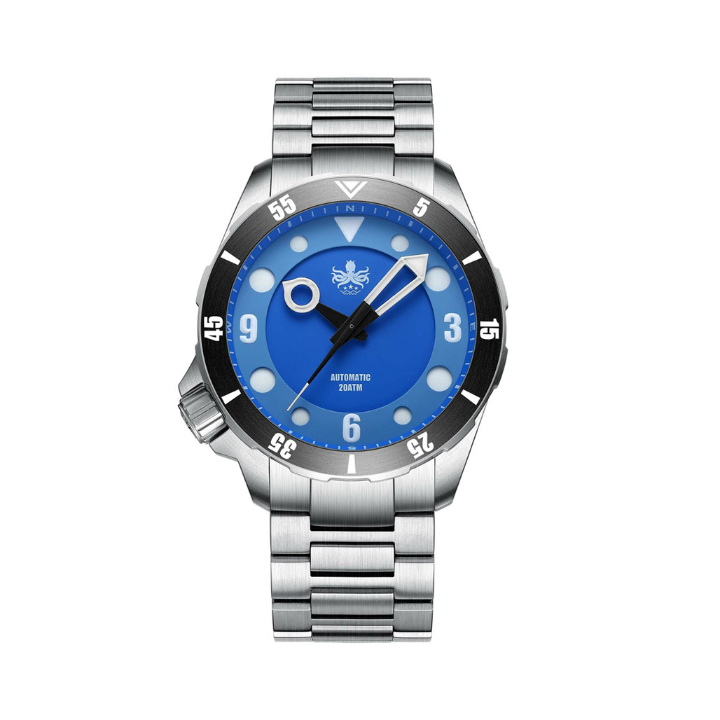 Phoibos Apollo Automatic Dive Watch with Blue Sandwich Dial #PY036B