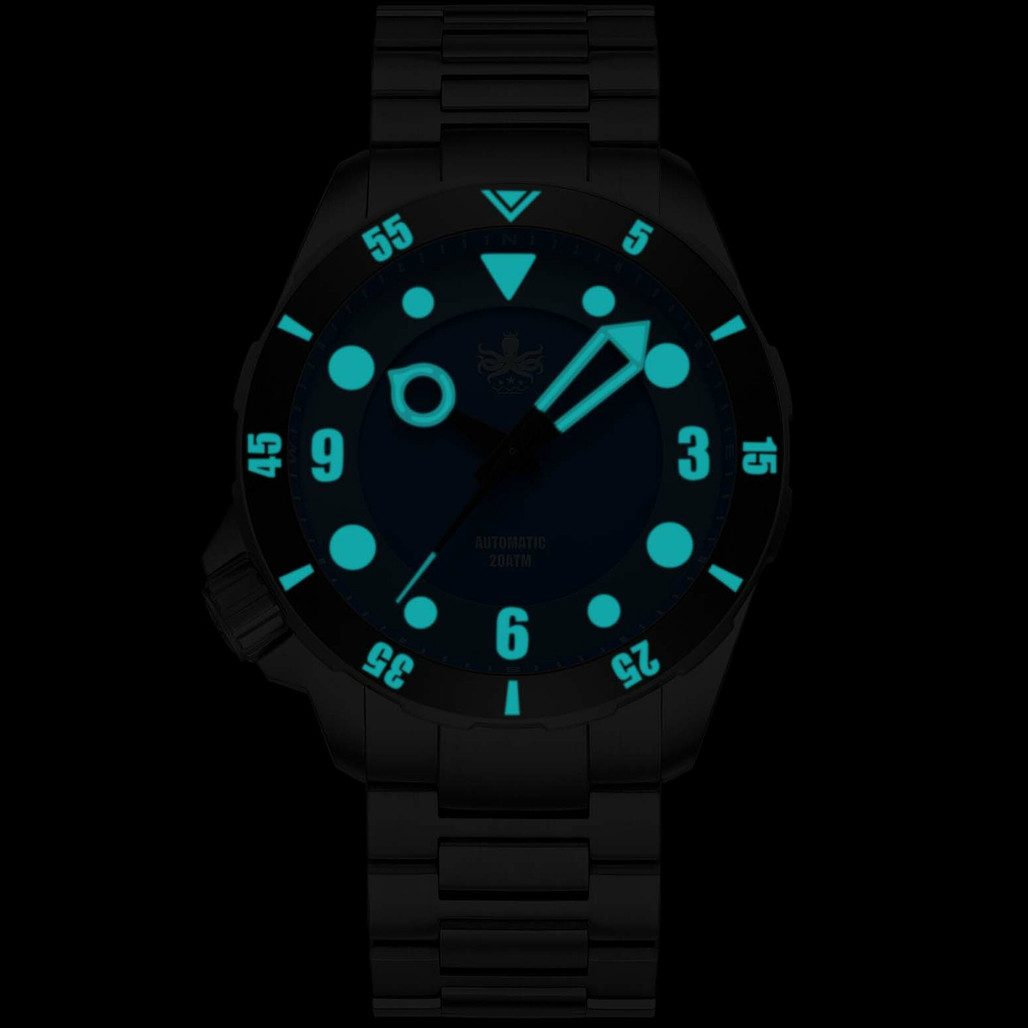 Phoibos Apollo Automatic Dive Watch with Blue Sandwich Dial #PY036B