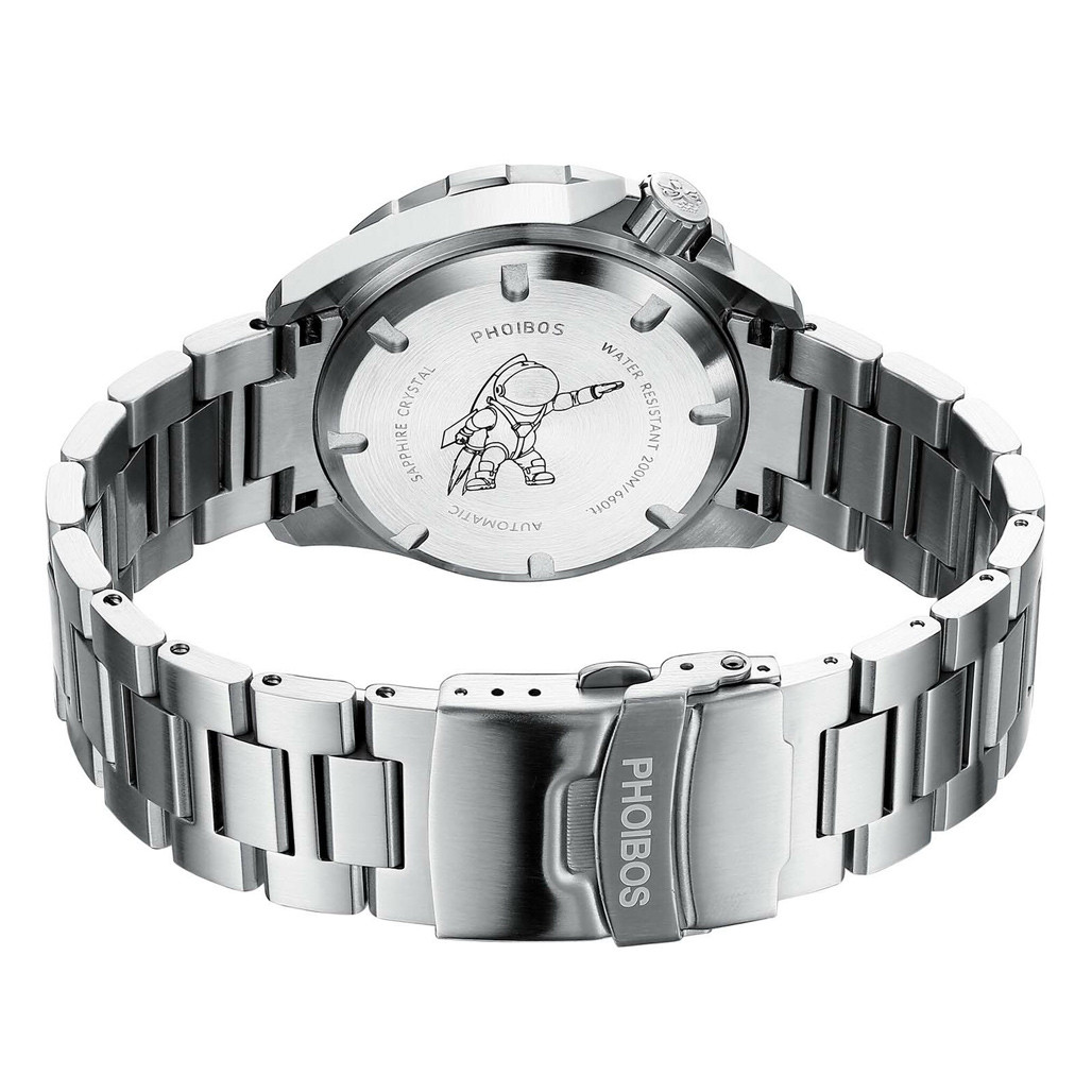 Phoibos Apollo Automatic Dive Watch with Blue Sandwich Dial #PY036B