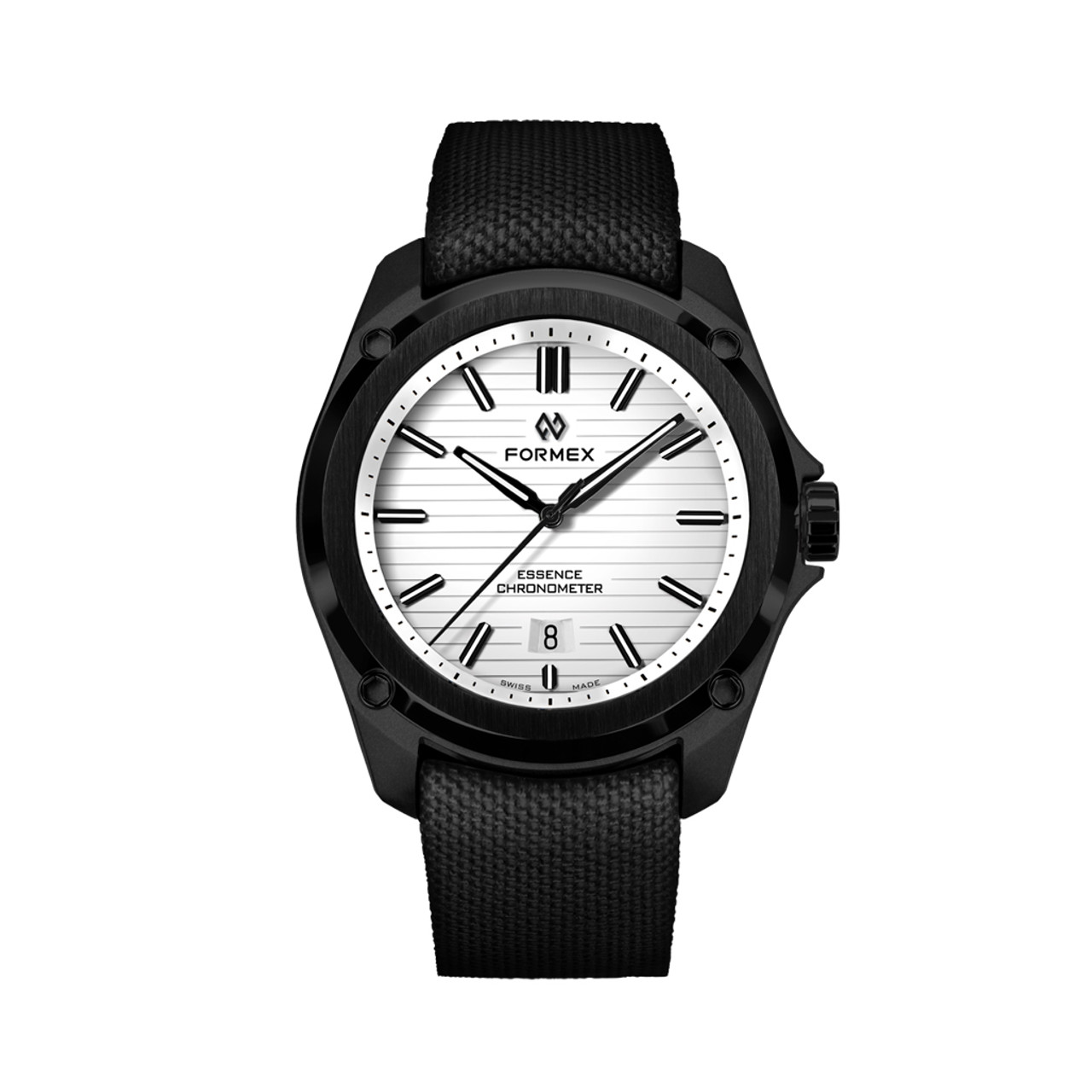 Formex Essence Leggera FortyThree (43mm) COSC Automatic Carbon Case Watch  with Arctic White Dial #0330.4.6311.811