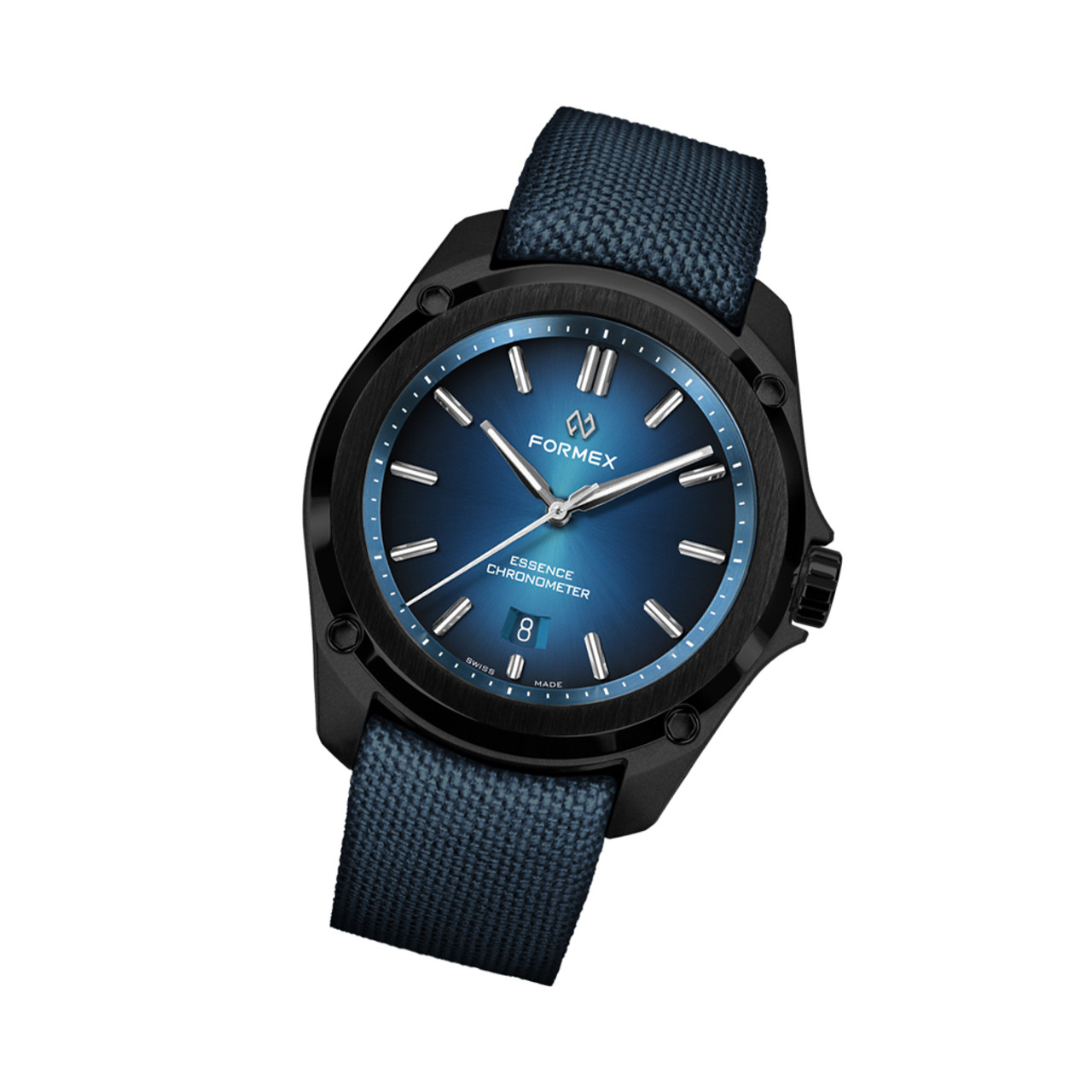 Formex Essence Leggera FortyThree (43mm) COSC Automatic Carbon Case Watch  with Electric Blue Dial #0330.4.6339.844