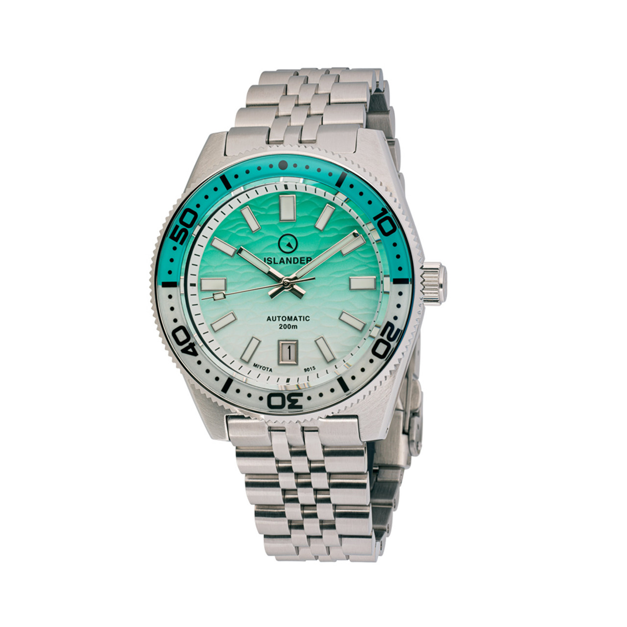 時計 er Northport (ISL-155) Islander Northport Hi-Beat Automatic Dive Watch with Seafoam