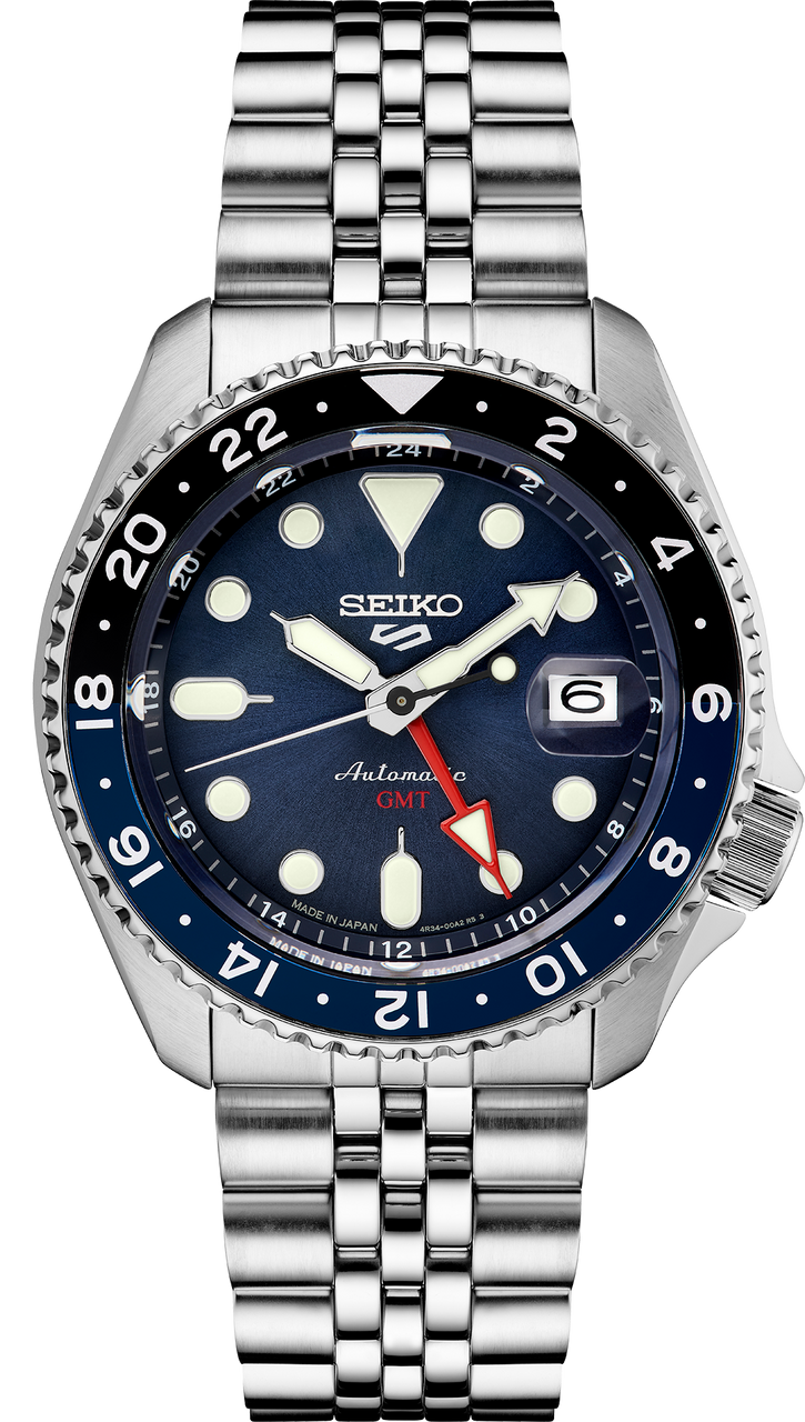 Seiko 5 Sports Automatic GMT Watch with Blue Dial #SSK003