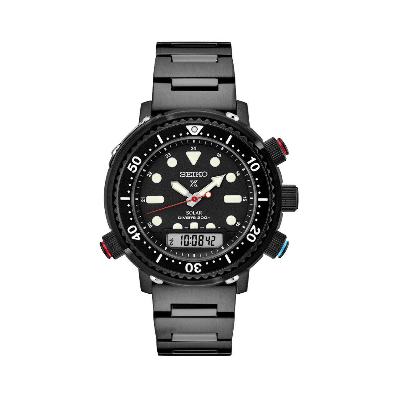 Seiko Prospex Limited Edition Black Analog-Digital Dive Watch Depth Meter,  Water Temp and Dive Log