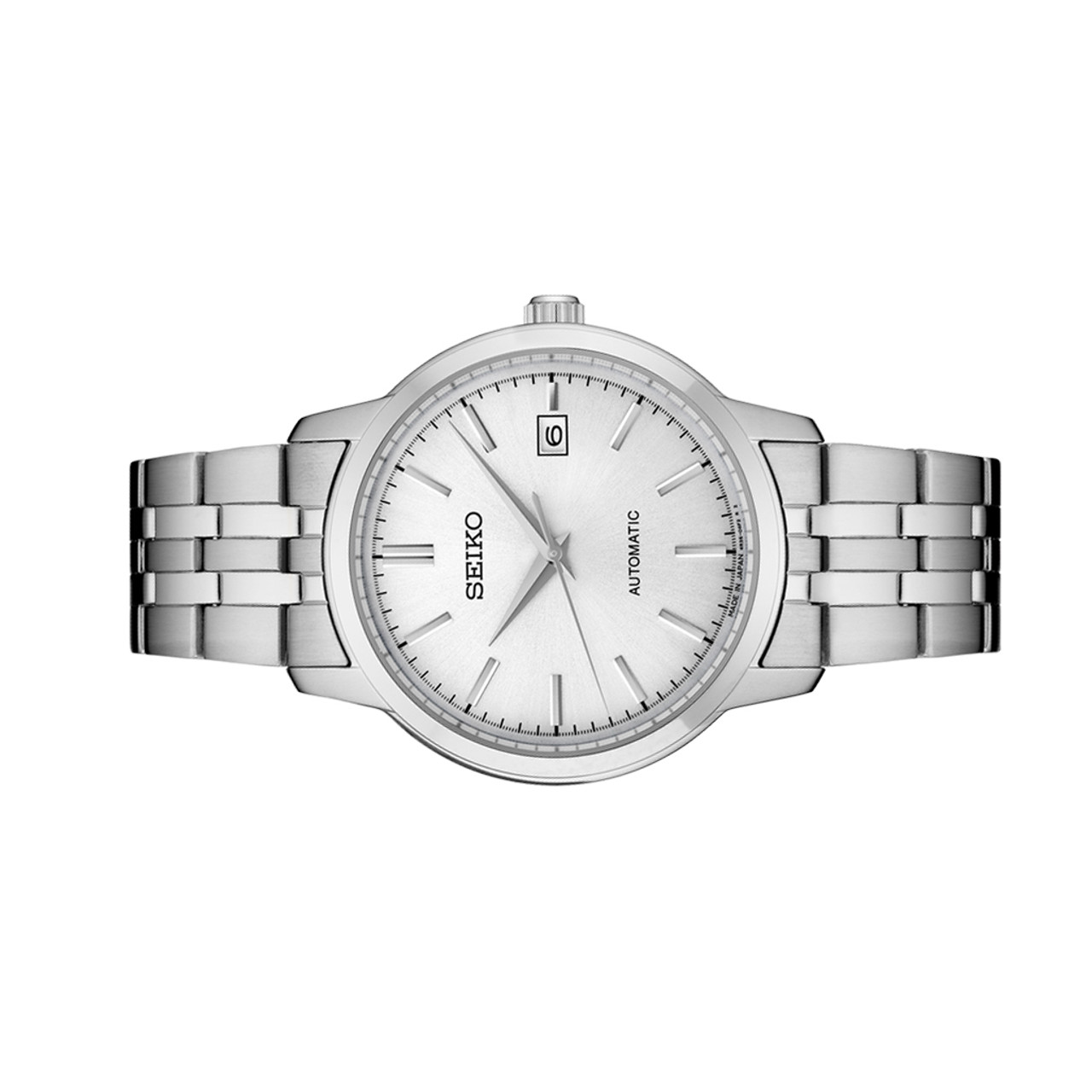 Seiko Essentials Automatic Dress Watch with White Sunray Dial #SRPH85