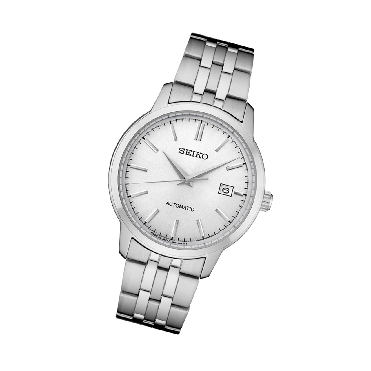 Seiko Essentials Automatic Dress Watch with White Sunray Dial #SRPH85