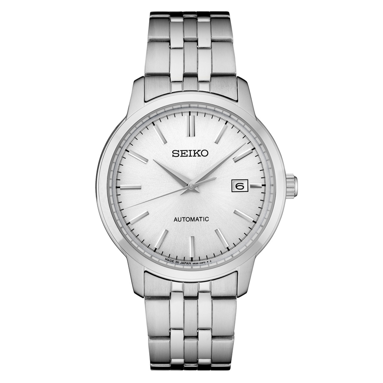 Essentials Automatic Dress Watch with White Sunray Dial #SRPH85