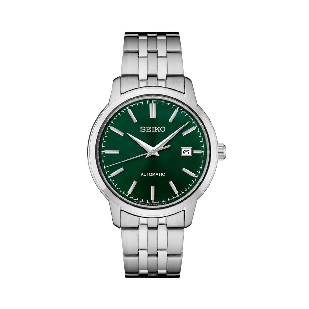 Seiko Essentials Automatic Dress Watch with Green Sunray Dial #SRPH89