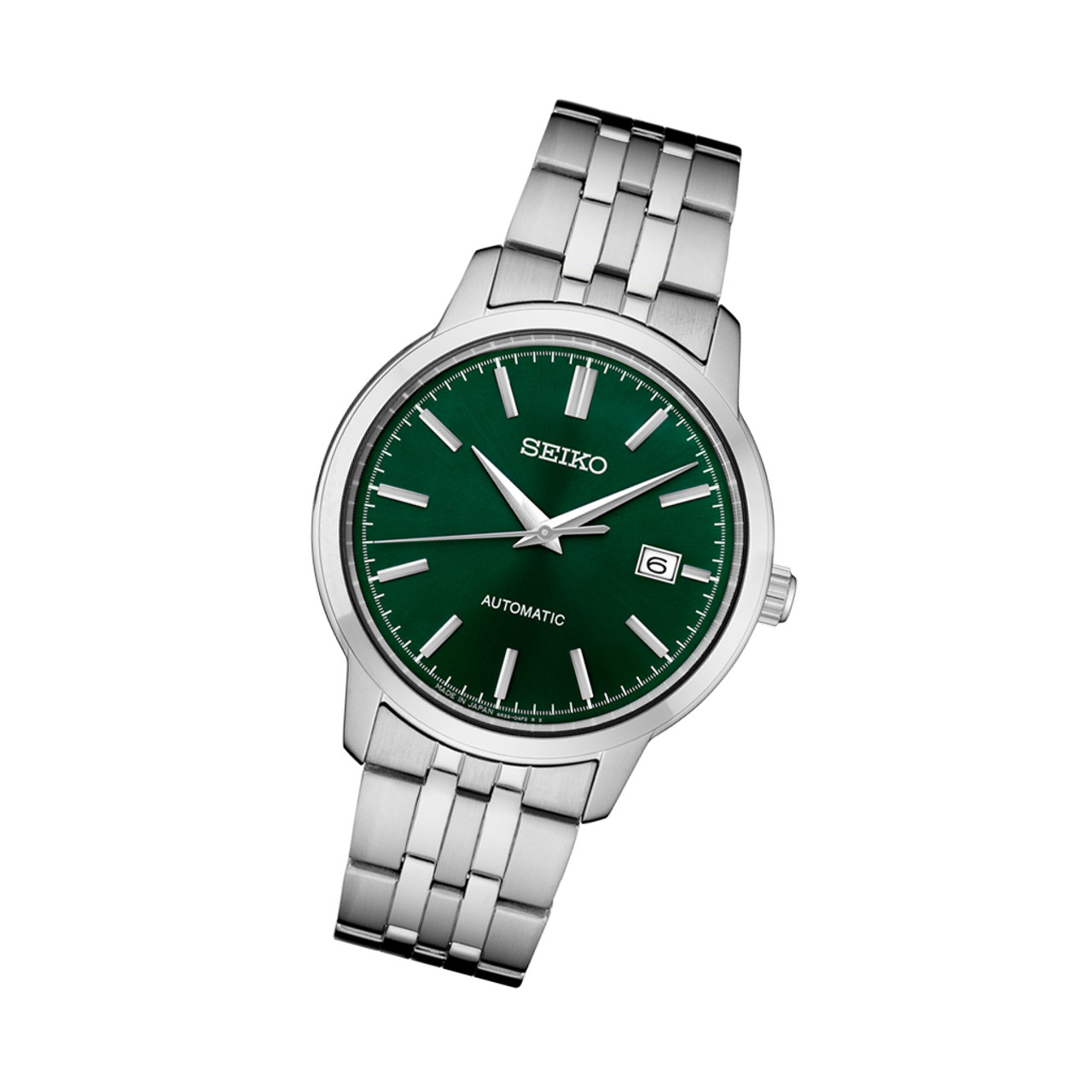 Seiko Essentials Automatic Dress Watch with Green Sunray Dial #SRPH89