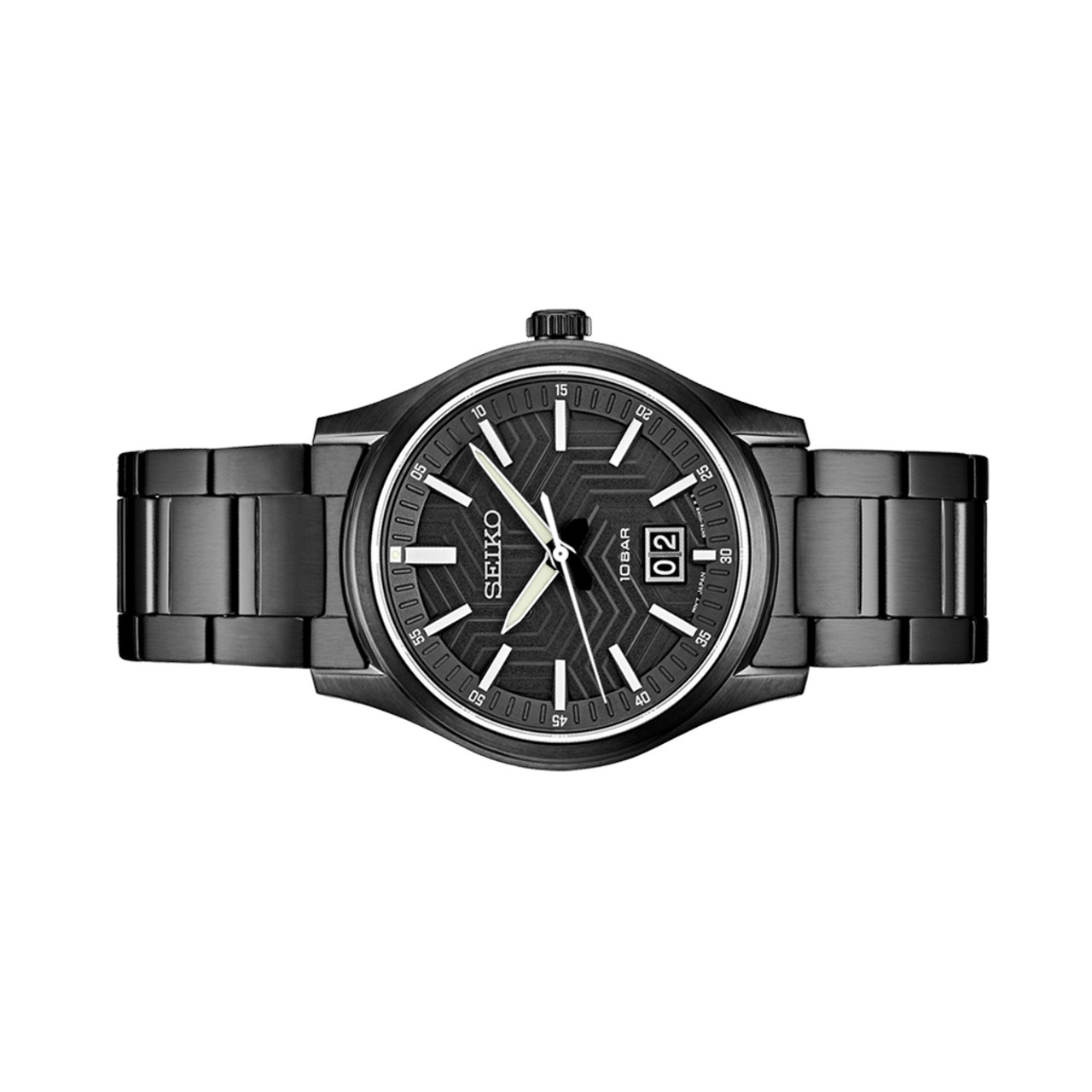 Seiko Essentials Sport Big Date PVD Watch with Matte Black