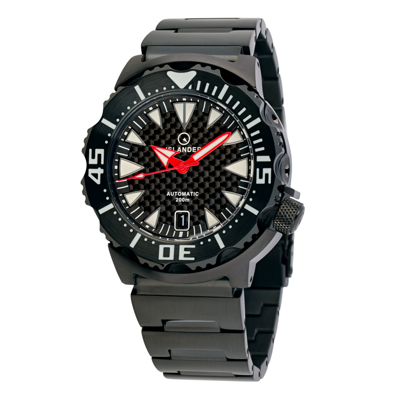 ISL - 144 - ISLANDER CARBON FIBER DIAL - BLACK DLC PLATED