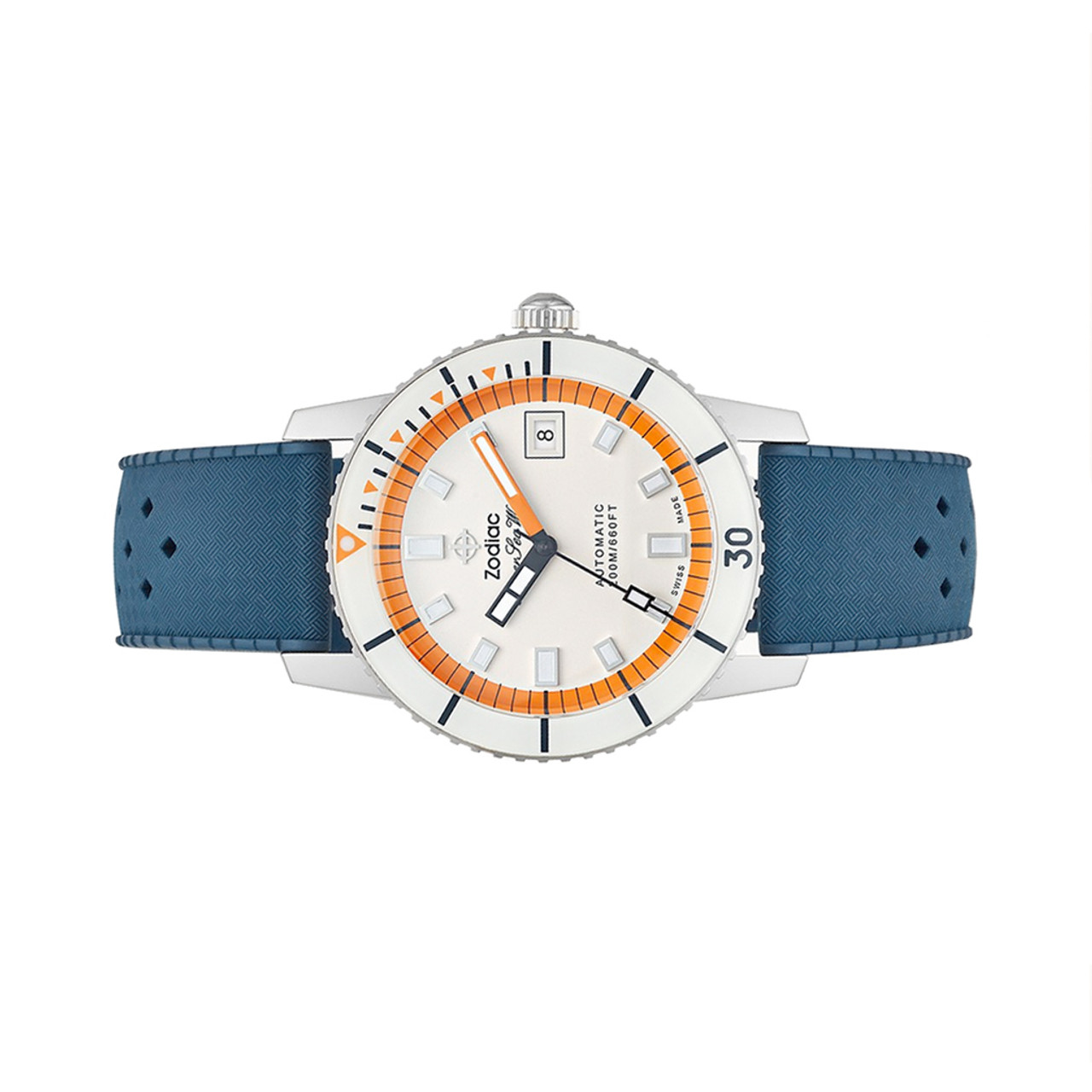 Zodiac Super Sea Wolf Automatic Blue Rubber Watch #ZO9270