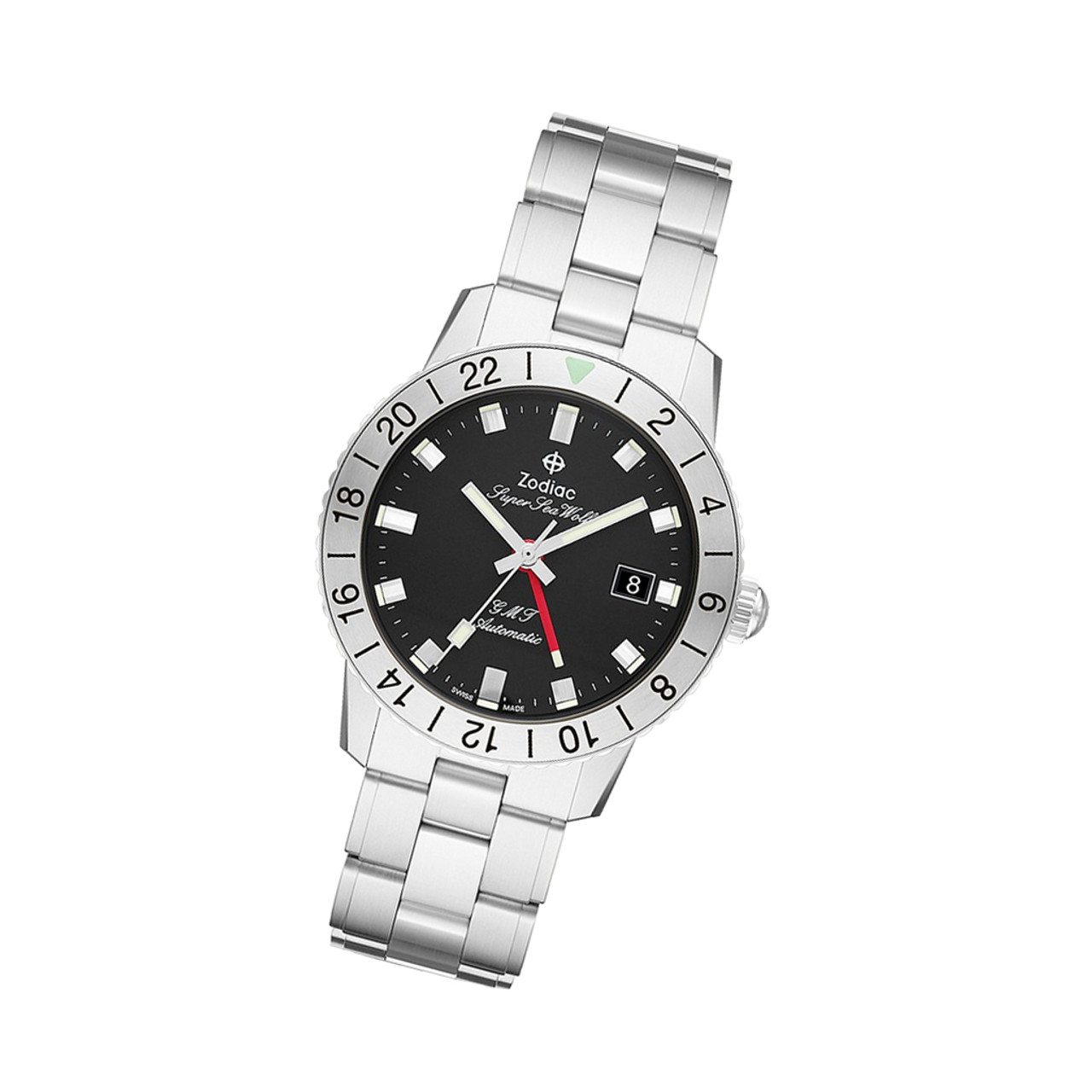 Zodiac Super Sea Wolf GMT Automatic Stainless Steel Watch ZO9405