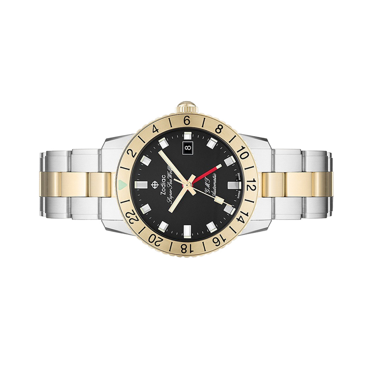 Zodiac Super Sea Wolf GMT Automatic Two-Tone Stainless Steel Watch #ZO9406