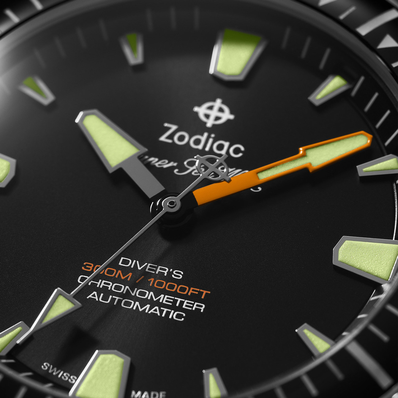 Zodiac Super Sea Wolf Pro-Diver Automatic Stainless Steel Watch #ZO3552