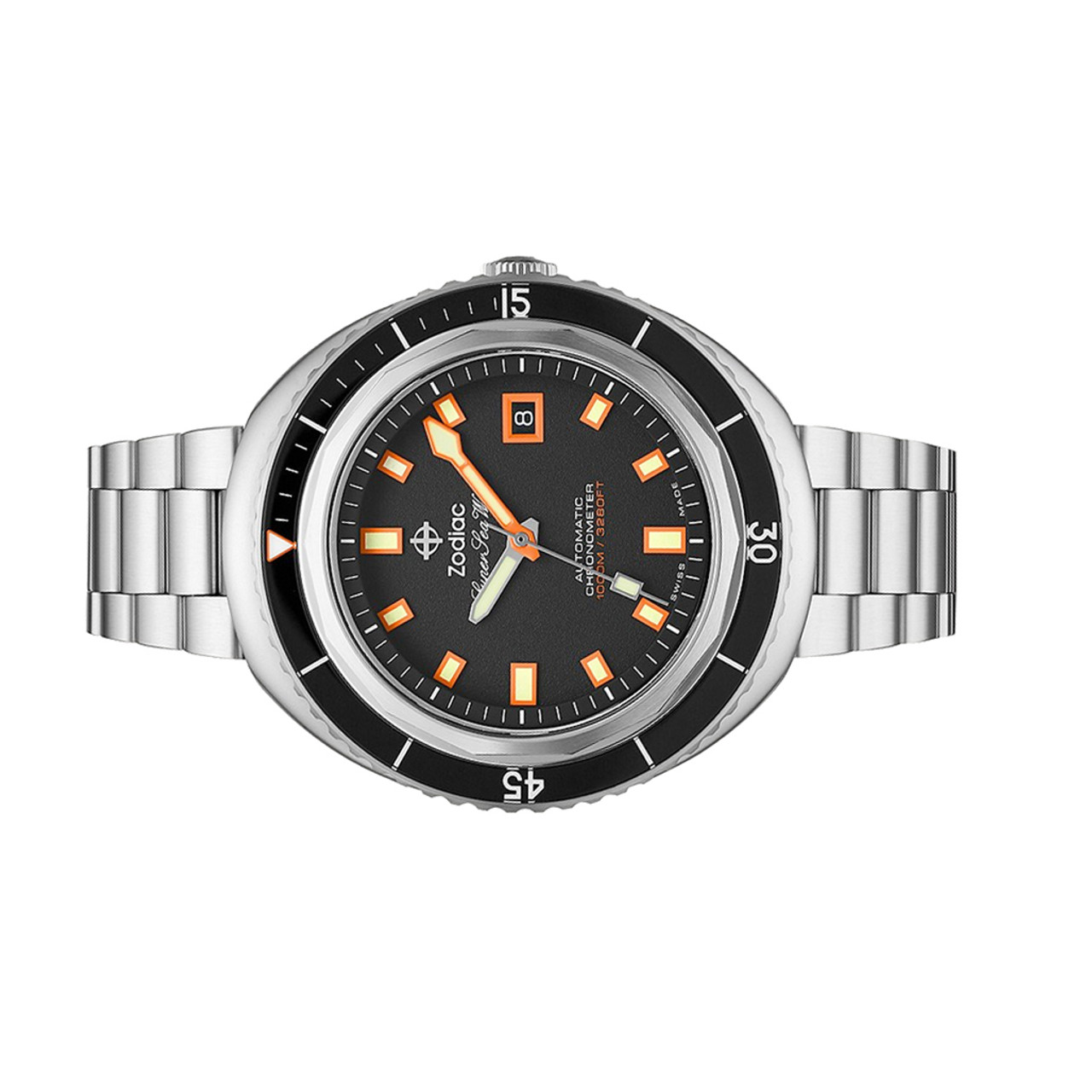 Zodiac Super Sea Wolf 68 Saturation Automatic Stainless Steel Watch #ZO9509