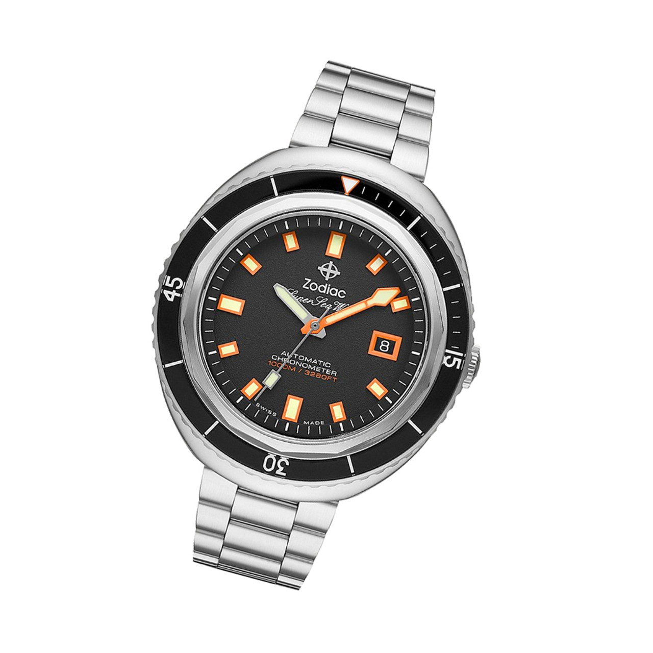 Zodiac Super Sea Wolf 68 Saturation Automatic Stainless Steel