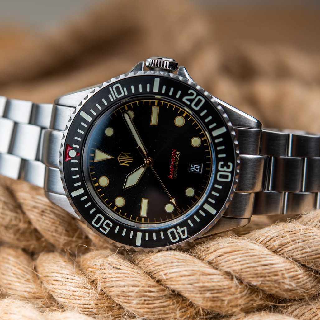 NTH Amphion Vintage Gilt HiBeat Automatic Dive Watch with Date WWNTH