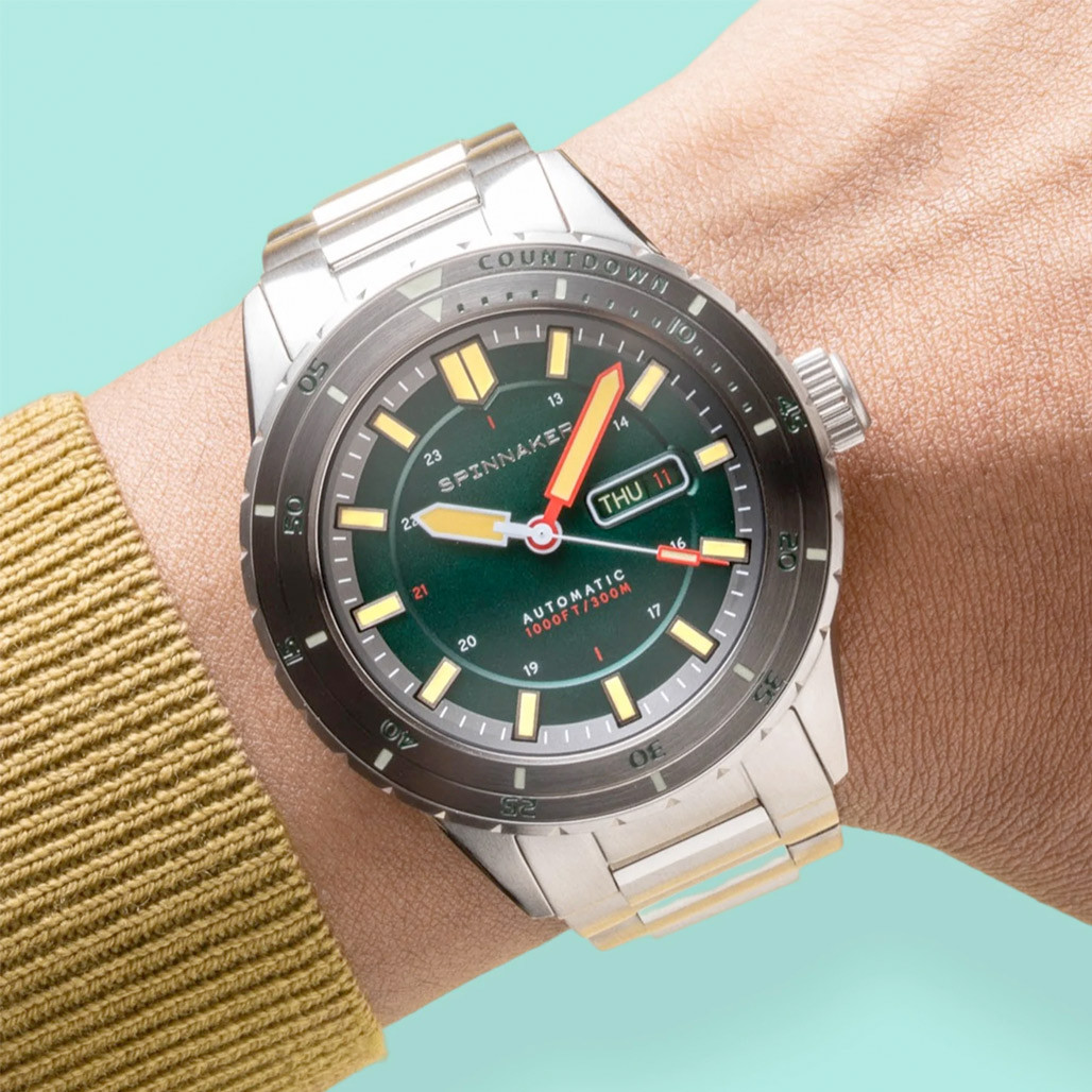Spinnaker Hass Automatic Dive Watch with Kelp Green Dial #SP-5099-55