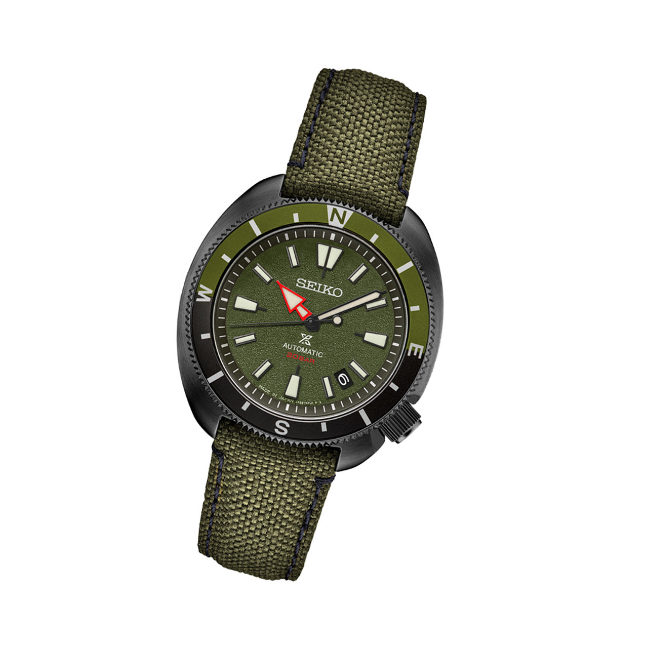 Seiko Prospex Land US Special Edition Tortoise Watch with Black Case and  Green Dial #SRPJ31