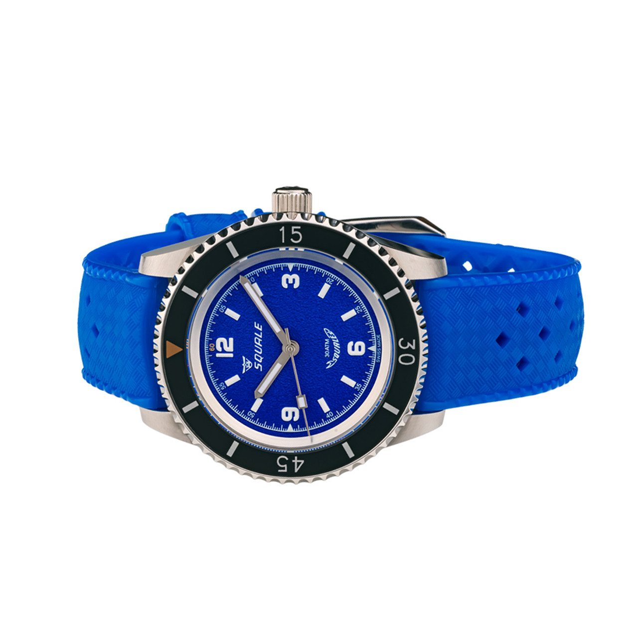 Squale Montauk 300 Meter Swiss Made Automatic Dive Watch with Blue