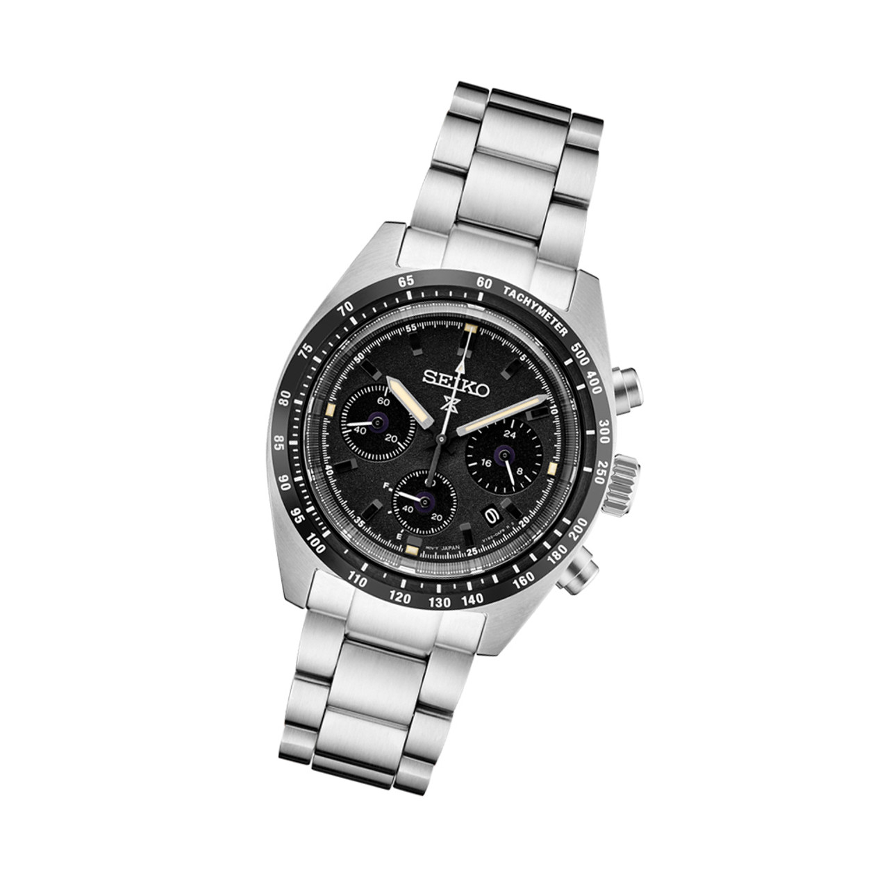 Seiko Prospex Speedtimer Solar Chronograph with Black Dial #SSC819