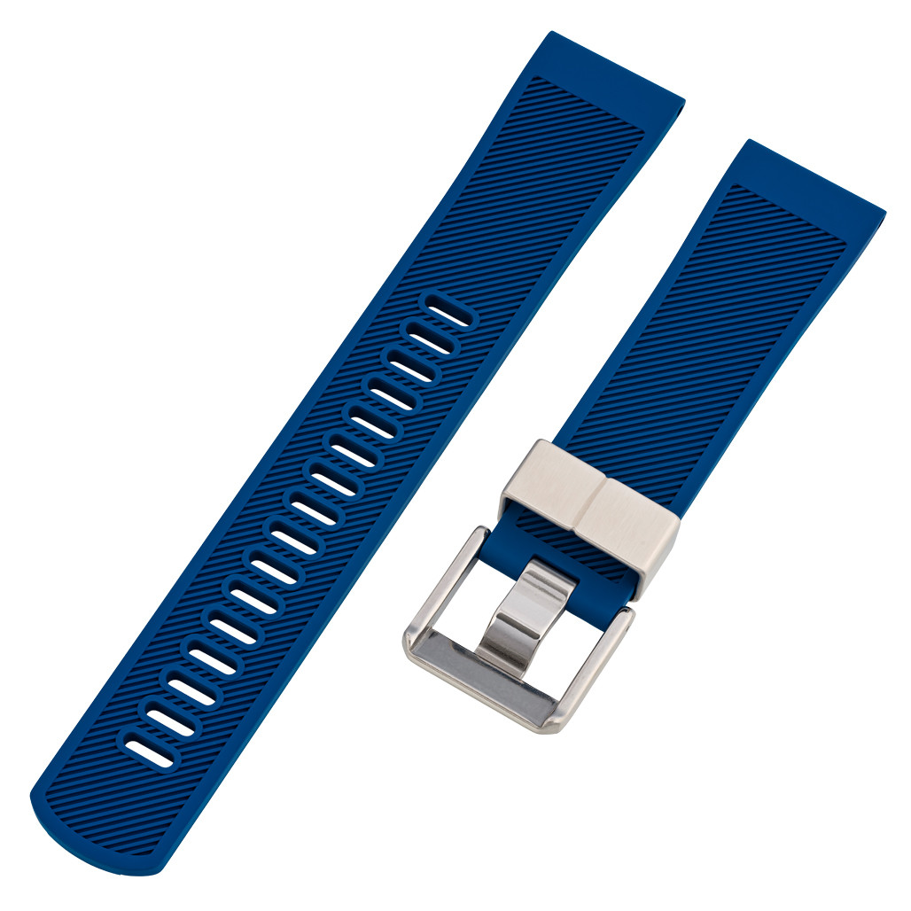 Islander 22mm Navy Blue FKM Rubber Strap with Straight Ends #BRAC-41