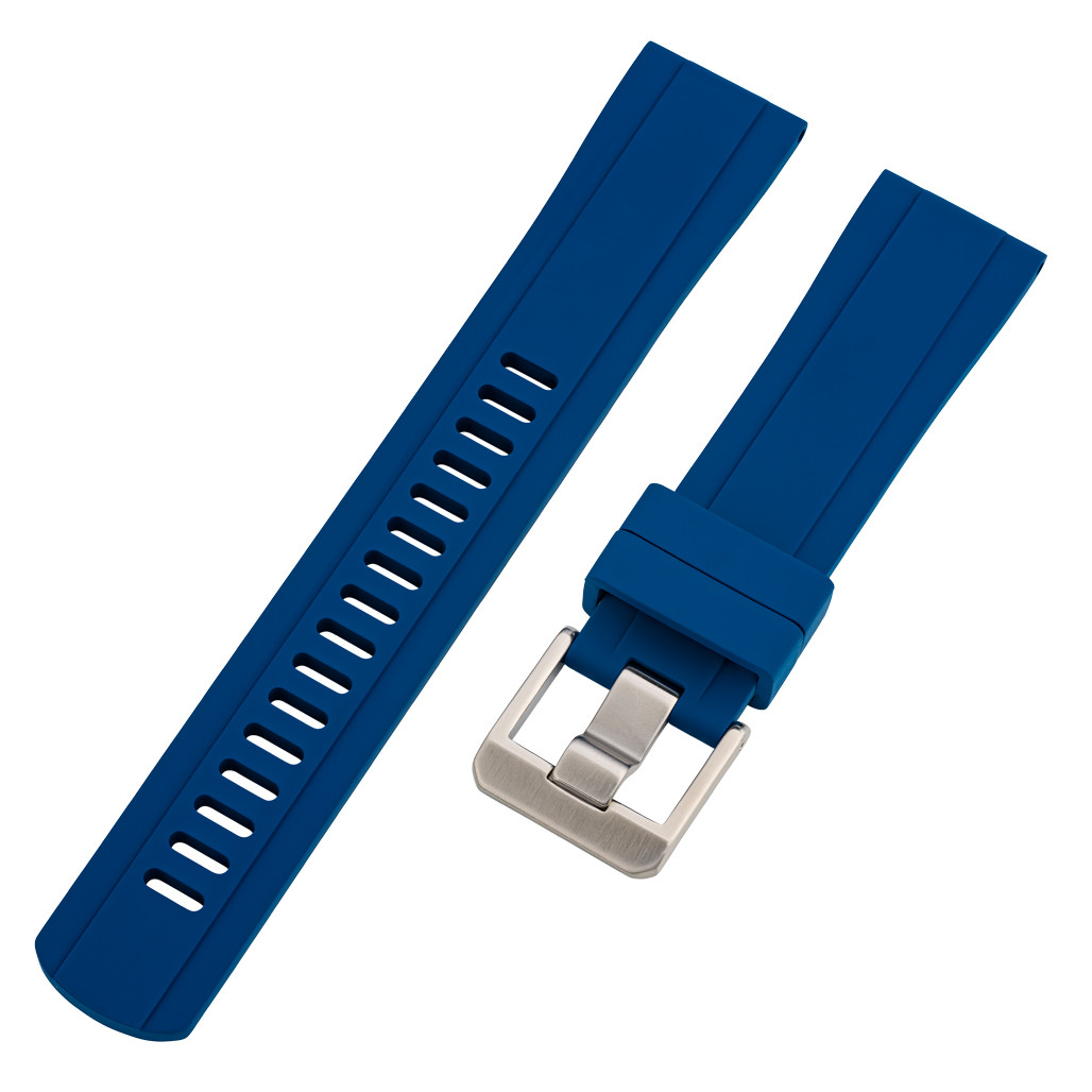 Islander 20mm Navy Blue FKM Rubber Strap with Straight Ends #BRAC-47