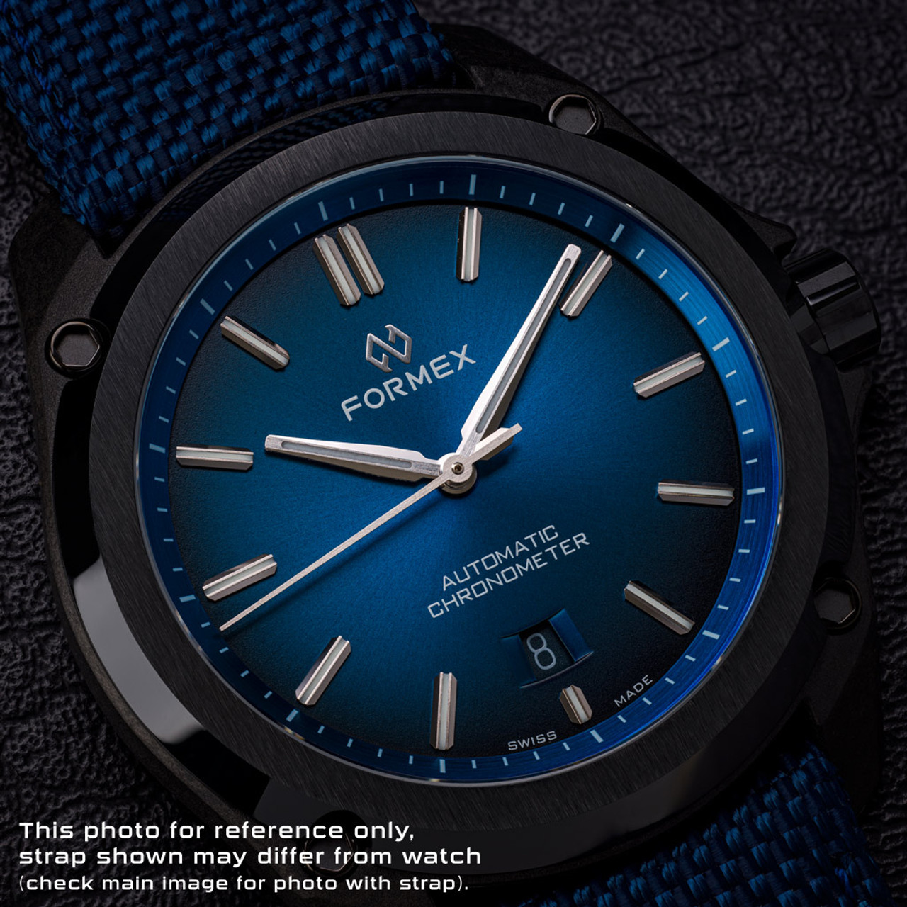 Formex Essence Leggera FortyOne (41mm) COSC Automatic Carbon Case Watch  with Electric Blue Dial #0331.4.6339.844