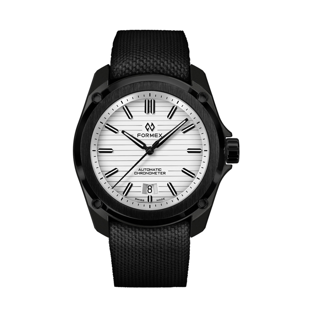 Formex Essence Leggera FortyOne (41mm) COSC Automatic Carbon Case Watch  with Arctic White Dial #0331.4.6311.811