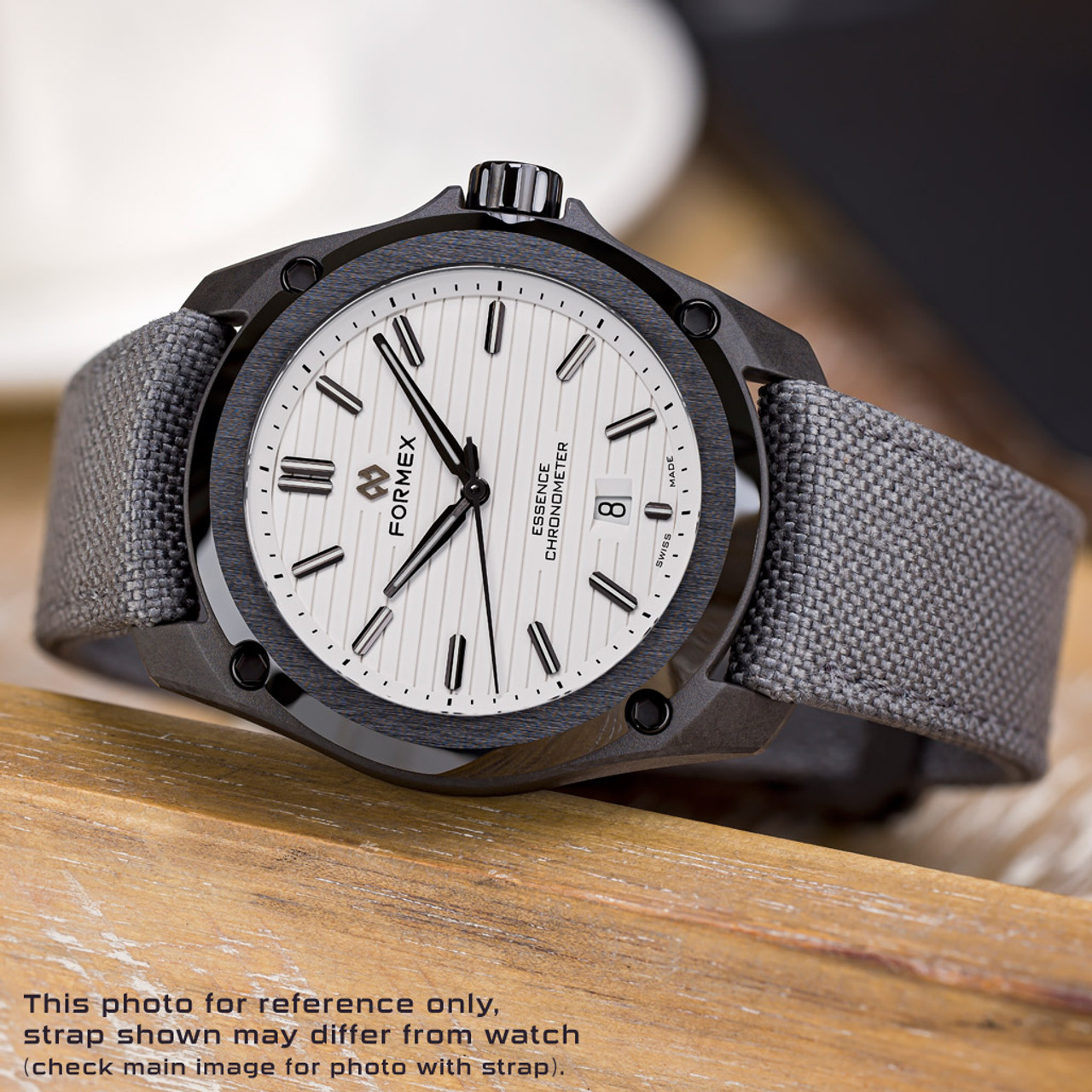 Formex Essence Leggera FortyOne (41mm) COSC Automatic Carbon Case Watch  with Arctic White Dial #0331.4.6311.811