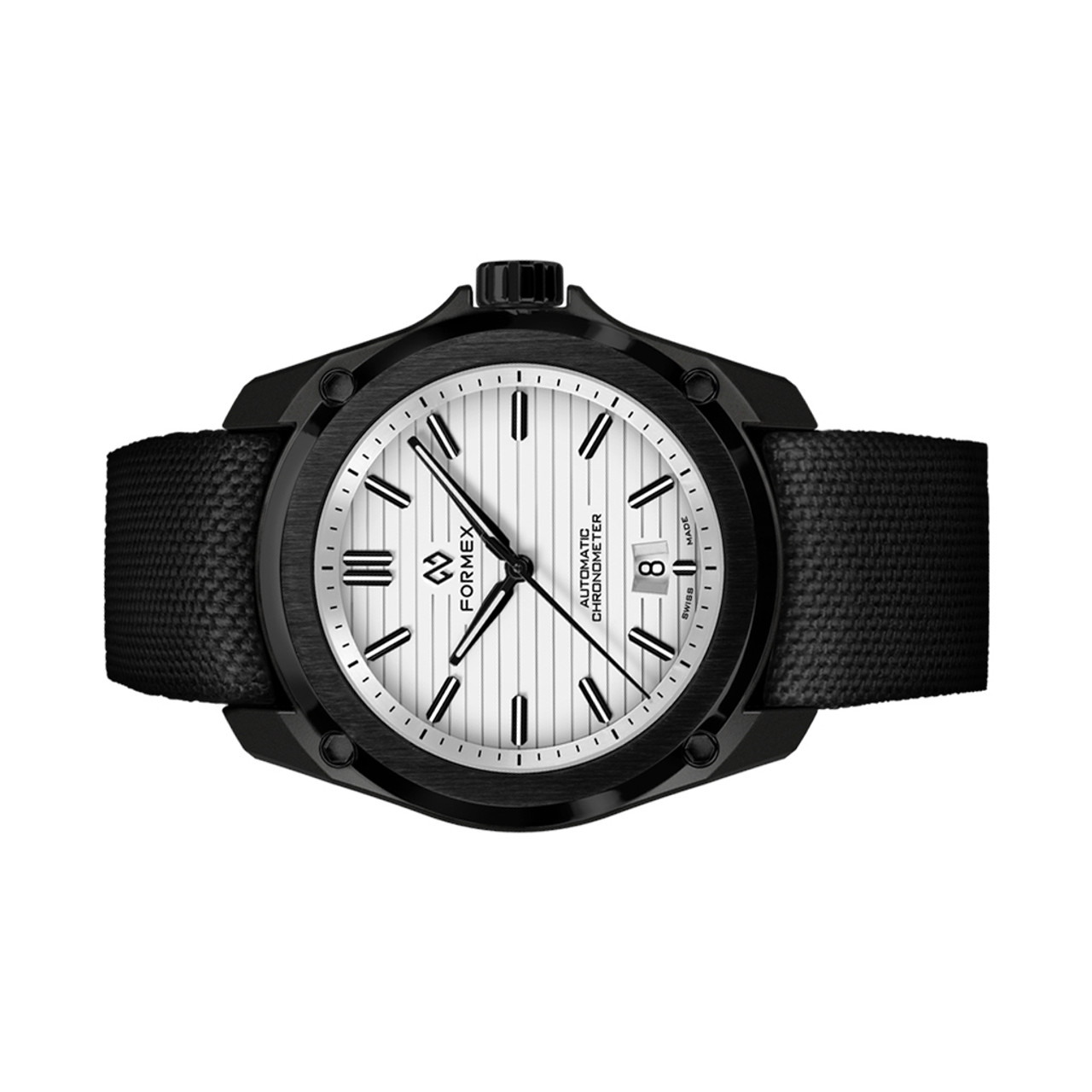 Formex Essence Leggera FortyOne (41mm) COSC Automatic Carbon Case Watch  with Arctic White Dial #0331.4.6311.811