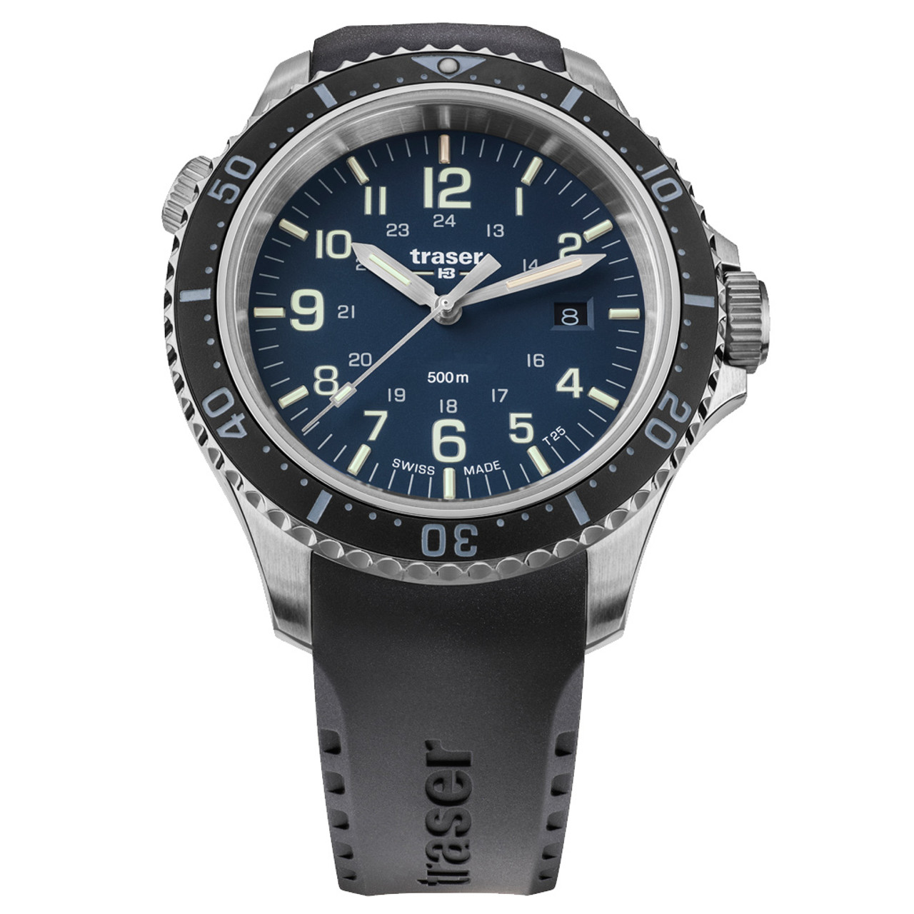 Traser P67 Swiss-Made 500M Dive Watch with Blue Dial and Tritium #109374