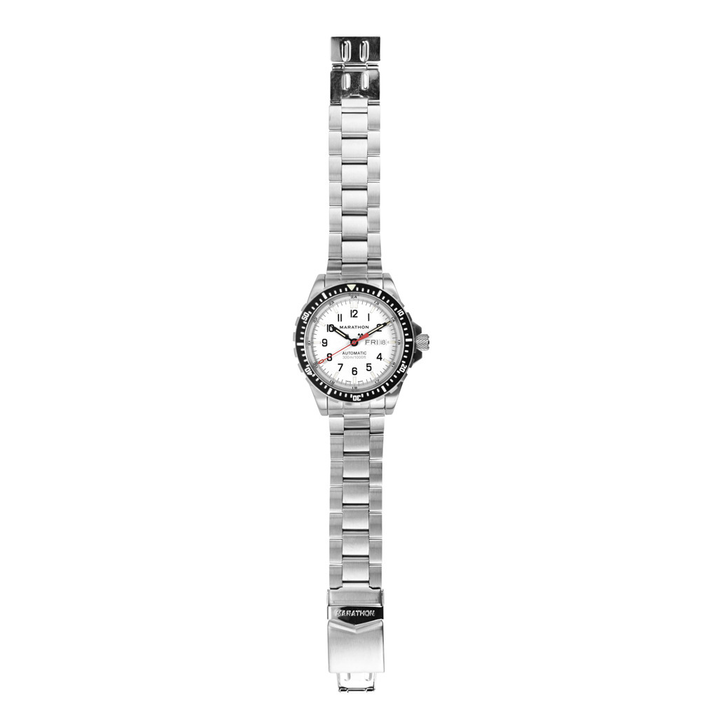 Marathon Jumbo Day-Date SAR Automatic Dive Watch with White Dial