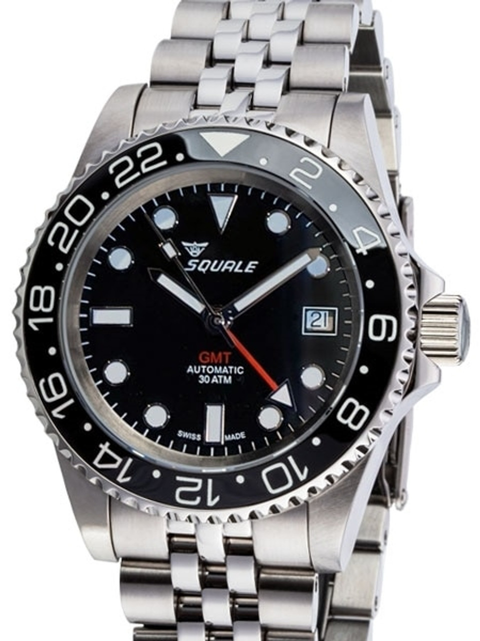 Scratch and Dent - Squale 300 meter Swiss Automatic GMT watch with